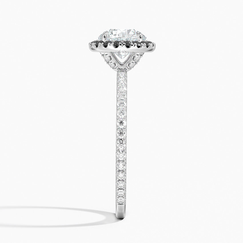 1.40 Karat Halo Tasarım Tektaş Laboratuvar Pırlanta Yüzük 18k -Halora - Bold Diamonds