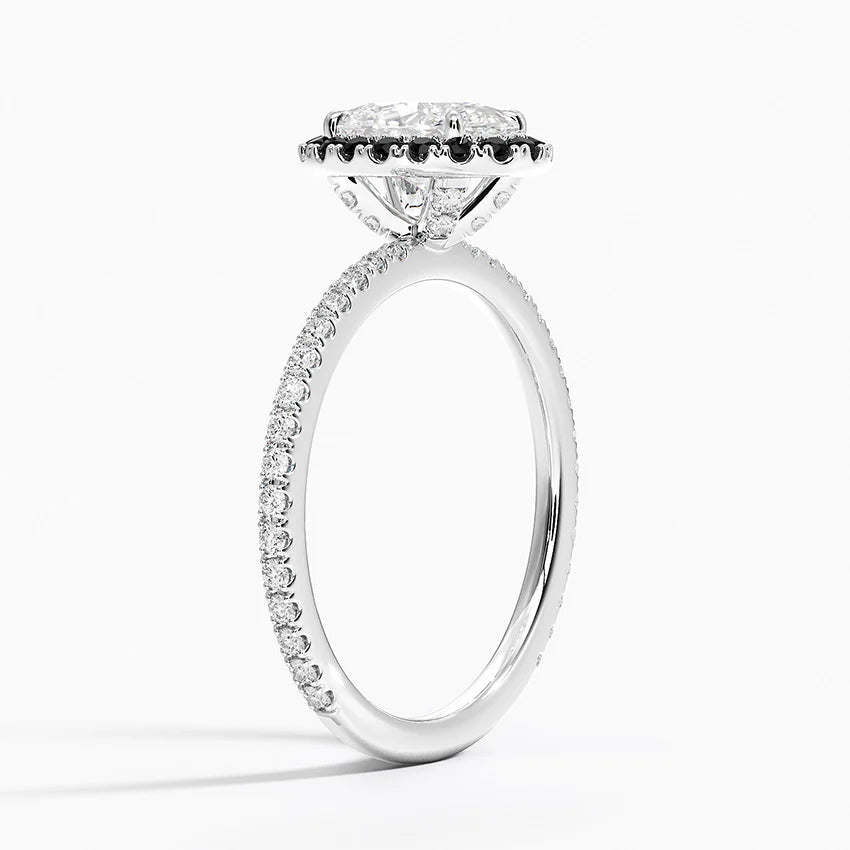 1.40 Karat Oval Halo Tasarım Tektaş Laboratuvar Pırlanta Yüzük 18k -Halora - Bold Diamonds