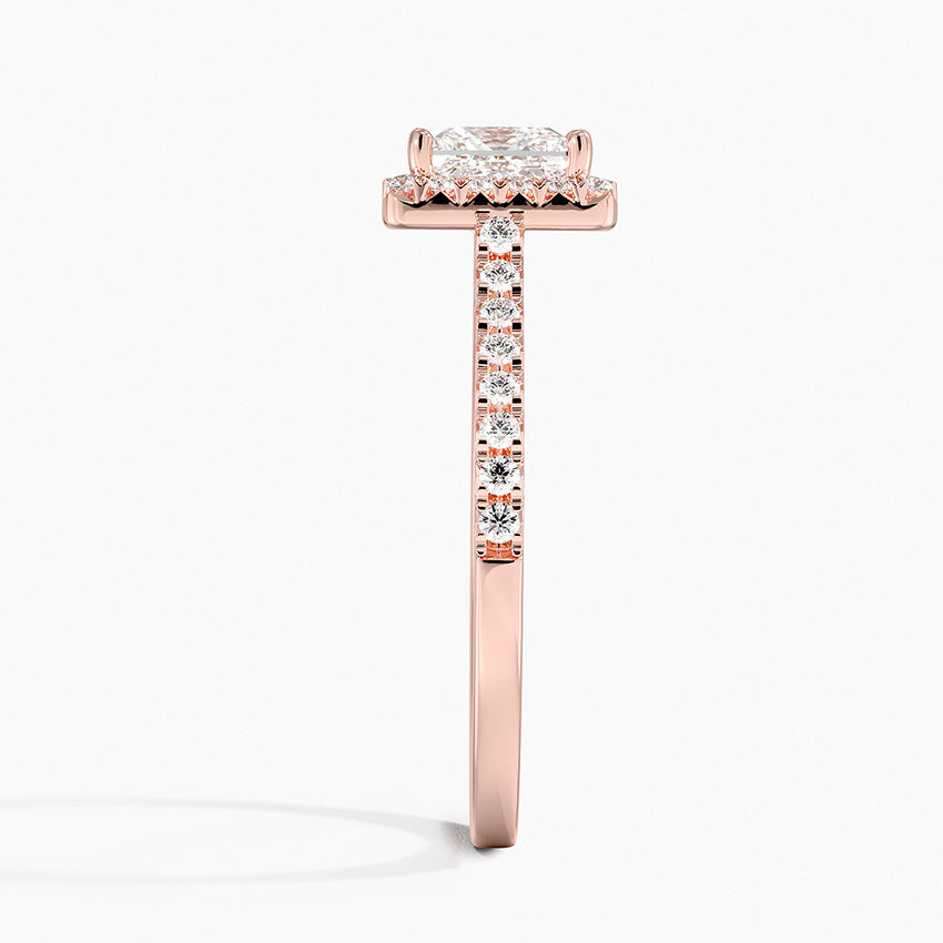 1.40 Karat Prenses Halo Tasarım Tektaş Laboratuvar Pırlanta Yüzük 18k -Astrala - Bold Diamonds