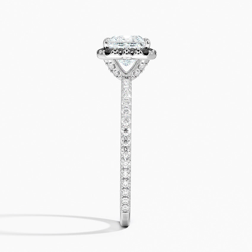 1.40 Karat Prenses Halo Tasarım Tektaş Laboratuvar Pırlanta Yüzük 18k -Halora - Bold Diamonds