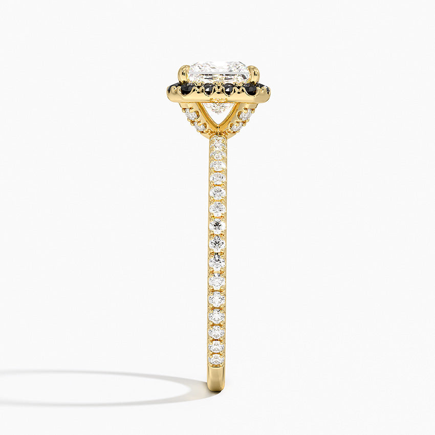 1.40 Karat Prenses Halo Tasarım Tektaş Laboratuvar Pırlanta Yüzük 18k -Halora - Bold Diamonds