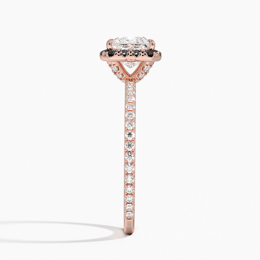 1.40 Karat Prenses Halo Tasarım Tektaş Laboratuvar Pırlanta Yüzük 18k -Halora - Bold Diamonds