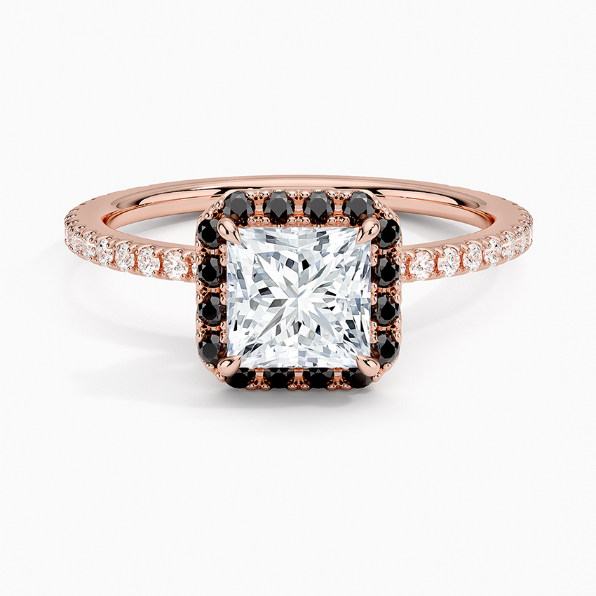 1.40 Karat Prenses Halo Tasarım Tektaş Laboratuvar Pırlanta Yüzük 18k -Halora - Bold Diamonds