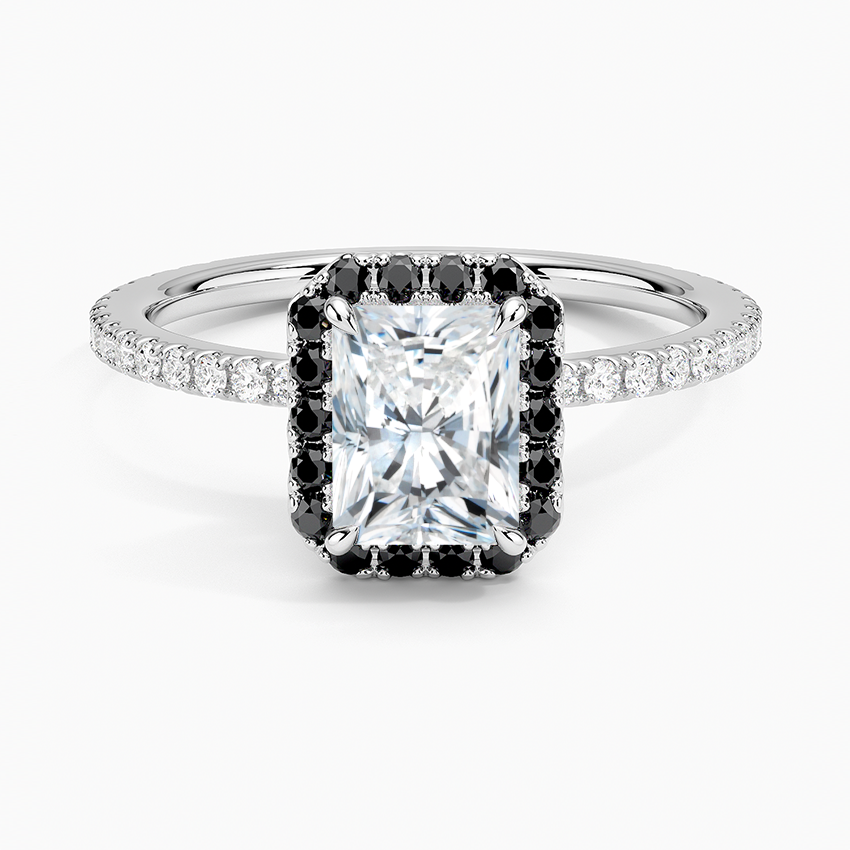 1.40 Karat Radiant Halo Tasarım Tektaş Laboratuvar Pırlanta Yüzük 18k -Halora - Bold Diamonds