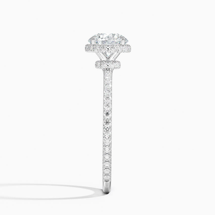 1,40 Karat Radiant Halo Tasarım Tektaş Laboratuvar Pırlanta Yüzük 18K - Luminara - Bold Diamonds