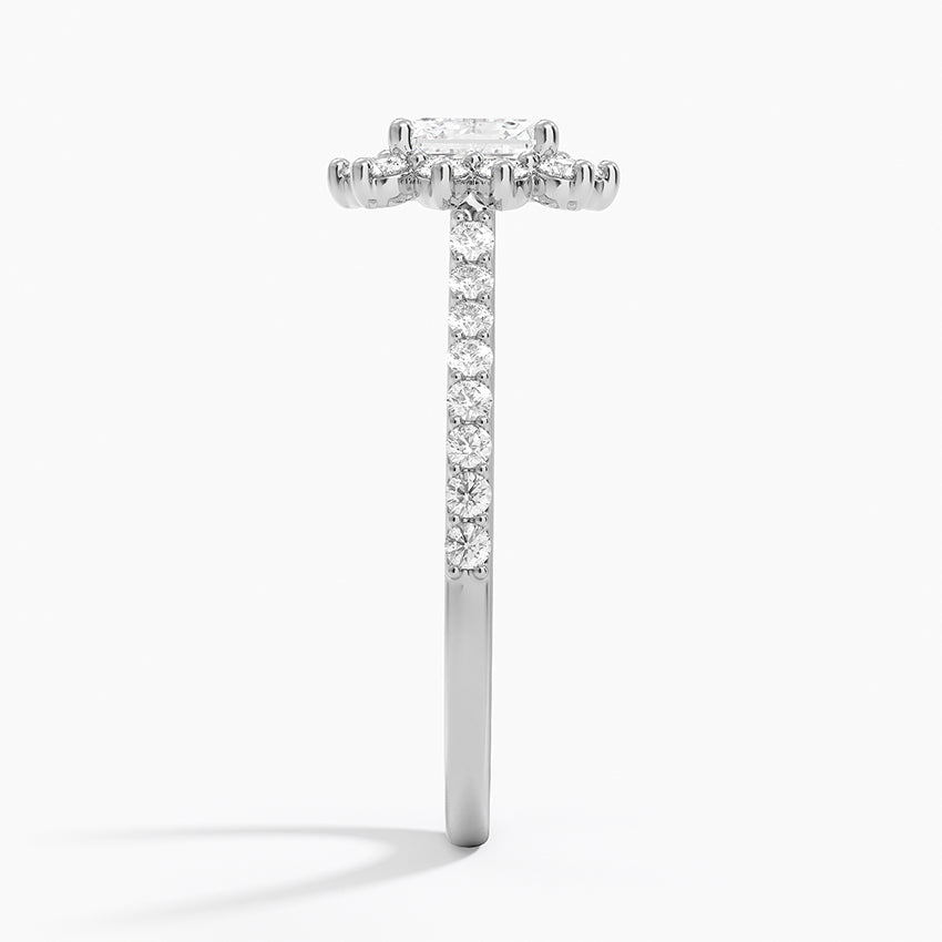 1,50 Karat Asscher Halo Tasarım Tektaş Laboratuvar Pırlanta Yüzük 18K -Seraphina - Bold Diamonds