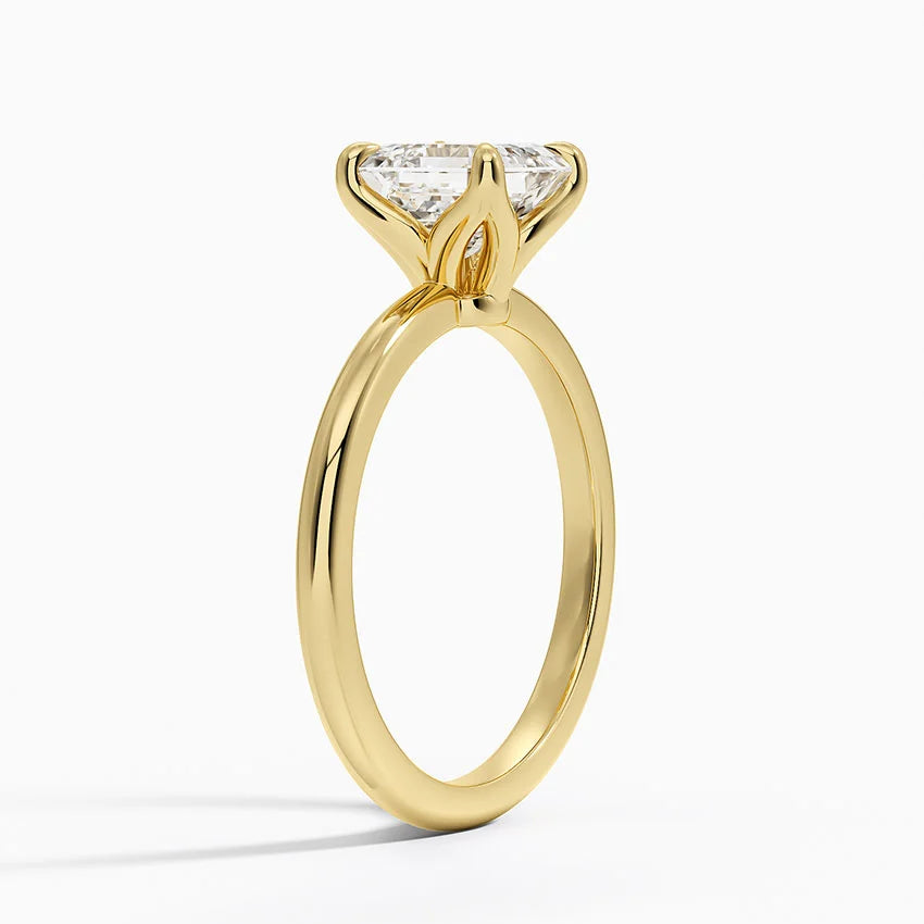 1.50 Karat F-VS Asscher Tektaş Laboratuvar Pırlanta Yüzük 18K - Bold Diamonds