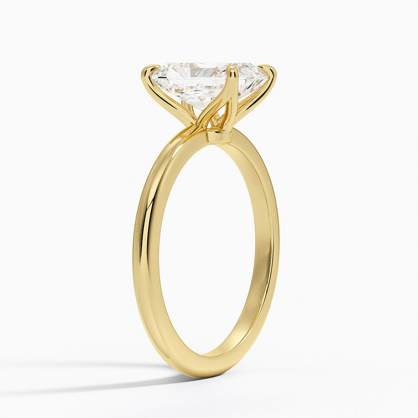1.50 Karat F-VS Radiant Tektaş Laboratuvar Pırlanta Yüzük 18K - Bold Diamonds
