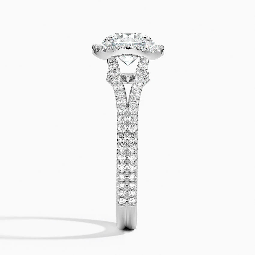 1,50 Karat Halo Tasarım Tektaş Laboratuvar Pırlanta Yüzük 18K -Aurelia - Bold Diamonds