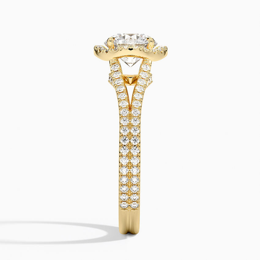 1,50 Karat Halo Tasarım Tektaş Laboratuvar Pırlanta Yüzük 18K -Aurelia - Bold Diamonds