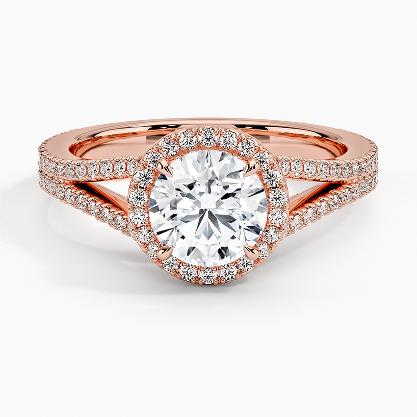 1,50 Karat Halo Tasarım Tektaş Laboratuvar Pırlanta Yüzük 18K -Aurelia - Bold Diamonds