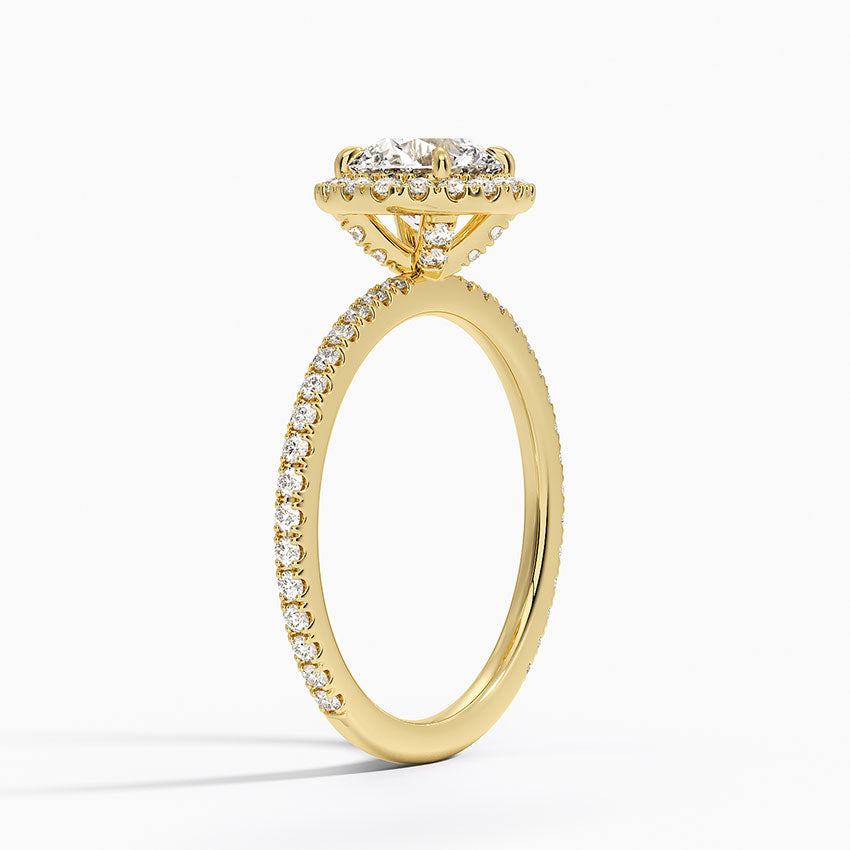 1,50 Karat Halo Tasarım Tektaş Laboratuvar Pırlanta Yüzük 18K-Celestia - Bold Diamonds