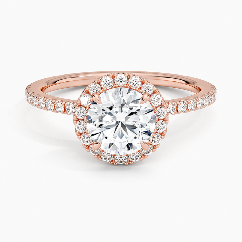 1,50 Karat Halo Tasarım Tektaş Laboratuvar Pırlanta Yüzük 18K-Celestia - Bold Diamonds