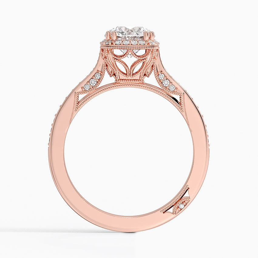 1.50 Karat Halo Tasarım Tektaş Laboratuvar Pırlanta Yüzük 18K -Clarella - Bold Diamonds