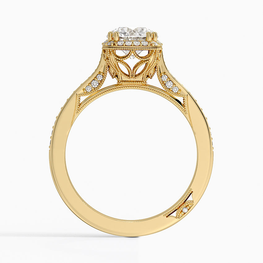 1.50 Karat Halo Tasarım Tektaş Laboratuvar Pırlanta Yüzük 18K -Clarella - Bold Diamonds