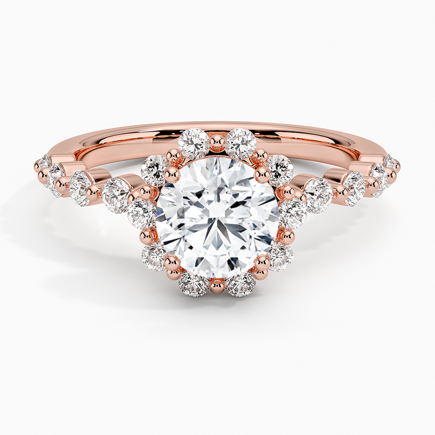 1.50 Karat Halo Tasarım Tektaş Laboratuvar Pırlanta Yüzük 18K -Mirara - Bold Diamonds