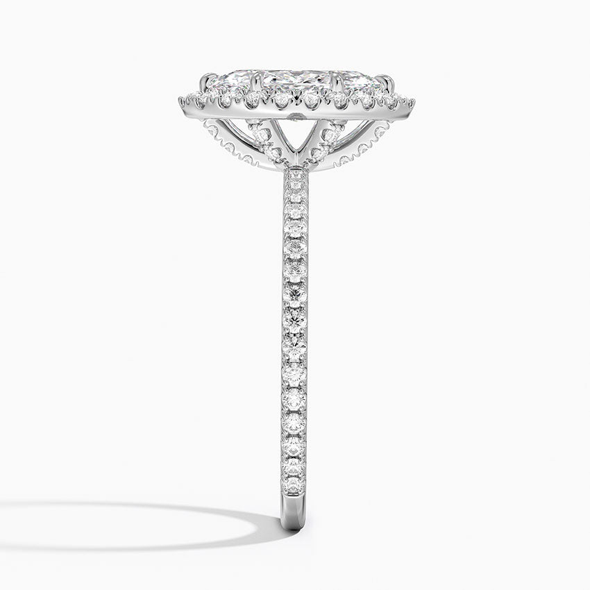 1,50 Karat Marquise Halo Tasarım Tektaş Laboratuvar Pırlanta Yüzük 18K - Celestia - Bold Diamonds