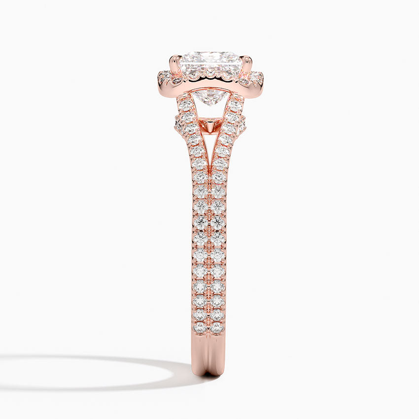 1,50 Karat Prenses Halo Tasarım Tektaş Laboratuvar Pırlanta Yüzük 18K - Aurelia - Bold Diamonds