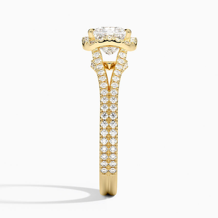 1,50 Karat Prenses Halo Tasarım Tektaş Laboratuvar Pırlanta Yüzük 18K - Aurelia - Bold Diamonds