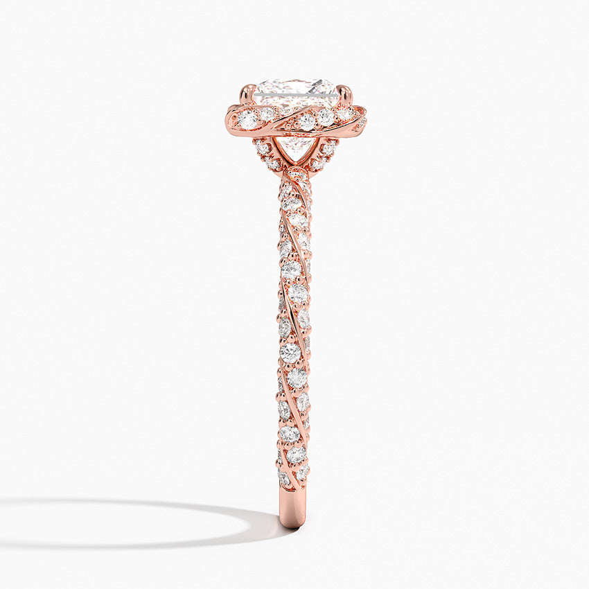 1.50 Karat Prenses Halo Tasarım Tektaş Laboratuvar Pırlanta Yüzük 18k -Elyra - Bold Diamonds