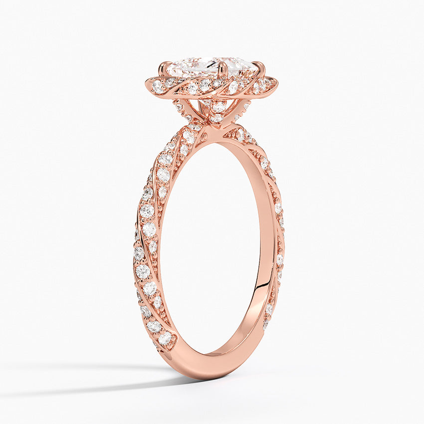 1.50 Karat Prenses Halo Tasarım Tektaş Laboratuvar Pırlanta Yüzük 18k -Elyra - Bold Diamonds