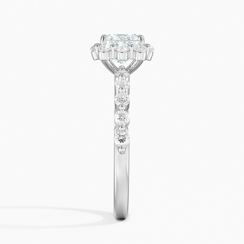 1.50 Karat Prenses Halo Tasarım Tektaş Laboratuvar Pırlanta Yüzük 18K -Mirara - Bold Diamonds