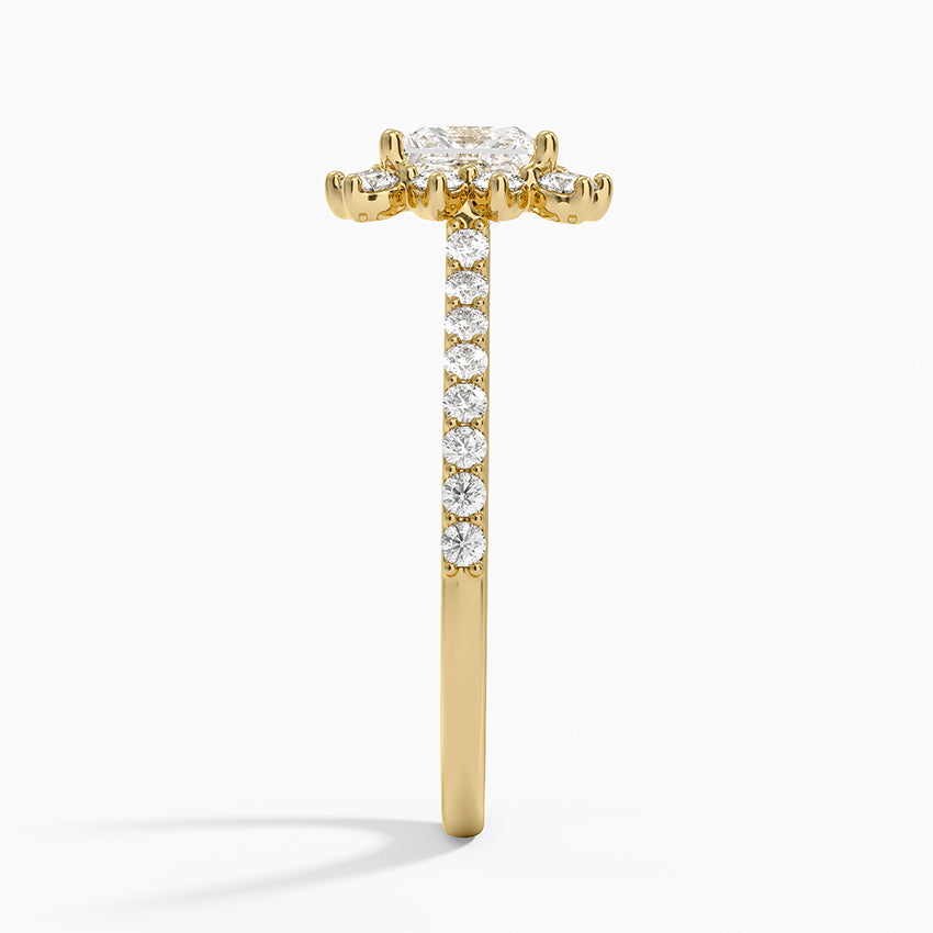 1,50 Karat Princess Halo Tasarım Tektaş Laboratuvar Pırlanta Yüzük 18K -Seraphina - Bold Diamonds