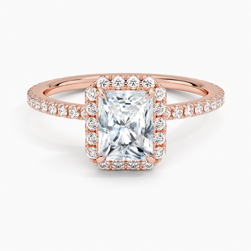1,50 Karat Radiant Halo Tasarım Tektaş Laboratuvar Pırlanta Yüzük 18K -Celestia - Bold Diamonds