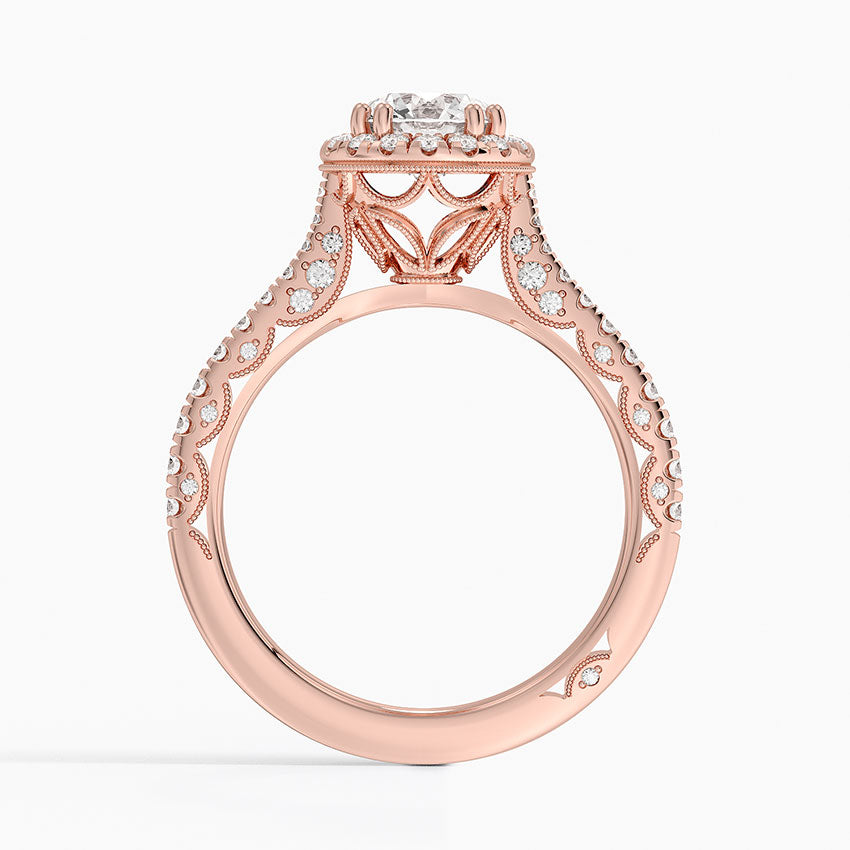 1.60 Karat Halo Tasarım Tektaş Laboratuvar Pırlanta Yüzük 18K -Florina - Bold Diamonds