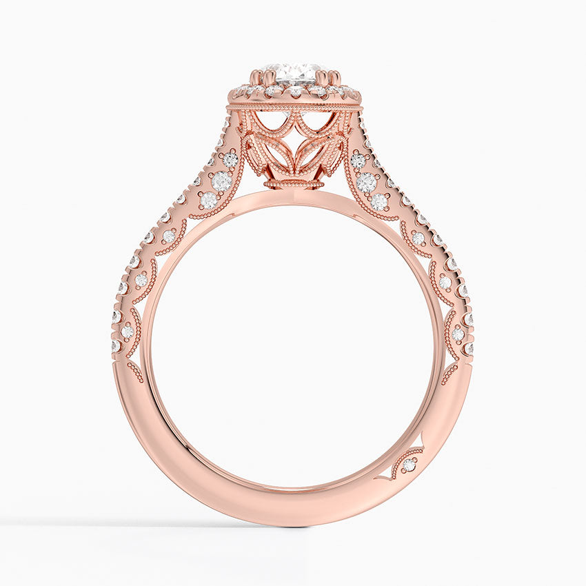 1.60 Karat Oval Halo Tasarım Tektaş Laboratuvar Pırlanta Yüzük -Florina - Bold Diamonds