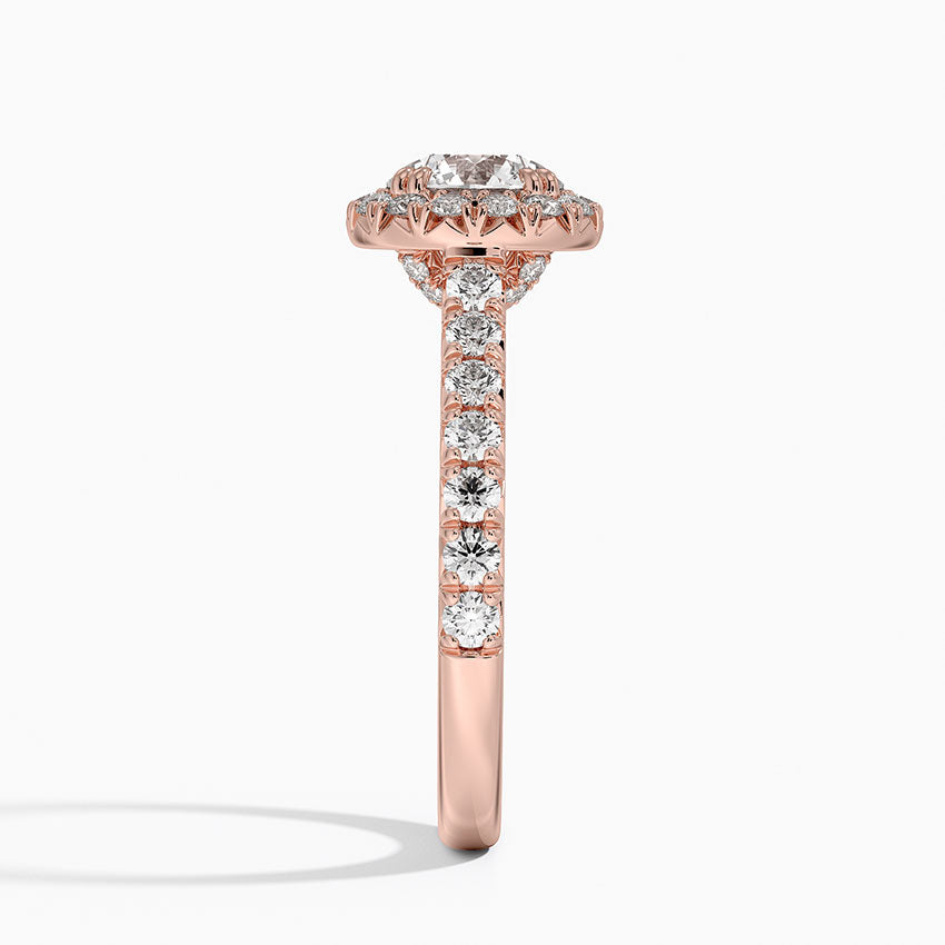1,75 Karat Halo Tasarım Tektaş Laboratuvar Pırlanta Yüzük 18K -Aurora - Bold Diamonds