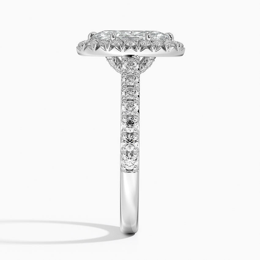 1,75 Karat Marquise Halo Tasarım Tektaş Laboratuvar Pırlanta Yüzük 18K -Aurora - Bold Diamonds