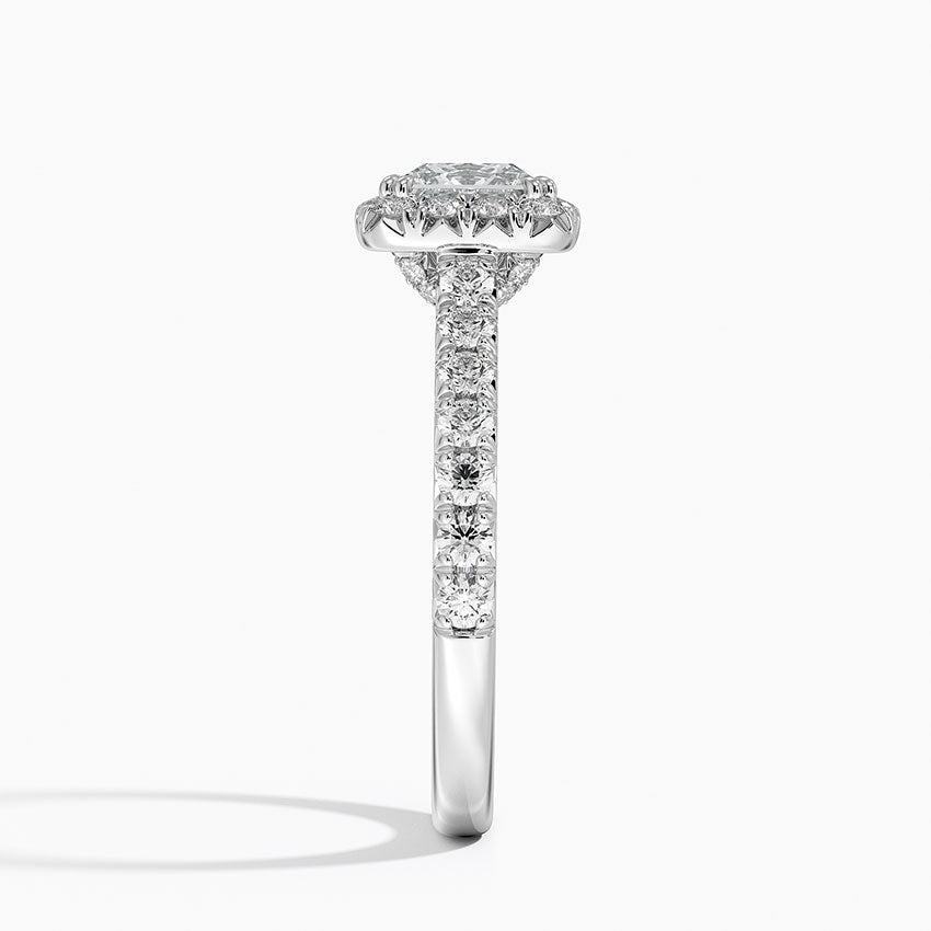 1,75 Karat Prenses Halo Tasarım Tektaş Laboratuvar Pırlanta Yüzük 18K - Aurora - Bold Diamonds