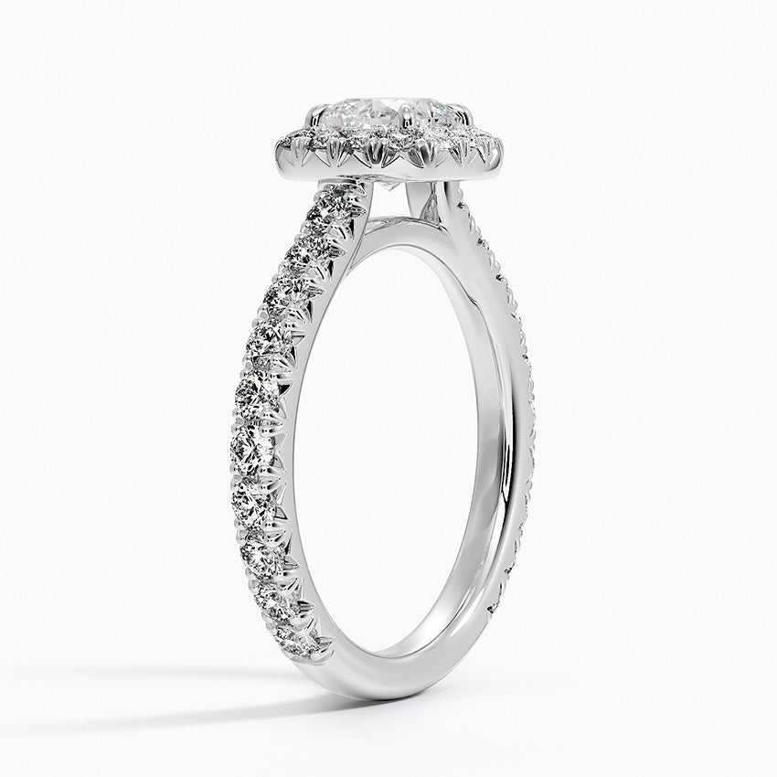 1.80 Karat Cushion Halo Tasarım Tektaş Laboratuvar Pırlanta Yüzük 18k -Ornara - Bold Diamonds