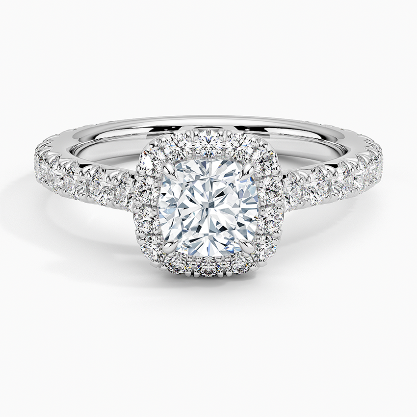 1.80 Karat Cushion Halo Tasarım Tektaş Laboratuvar Pırlanta Yüzük 18k -Ornara - Bold Diamonds