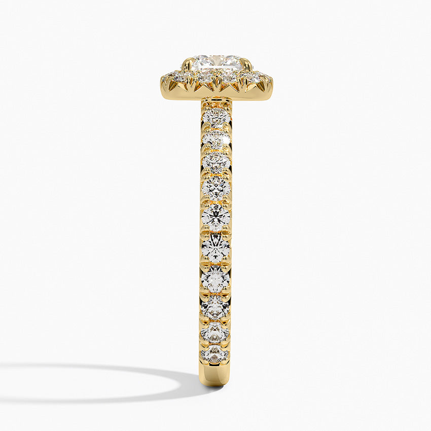 1.80 Karat Cushion Halo Tasarım Tektaş Laboratuvar Pırlanta Yüzük 18k -Ornara - Bold Diamonds