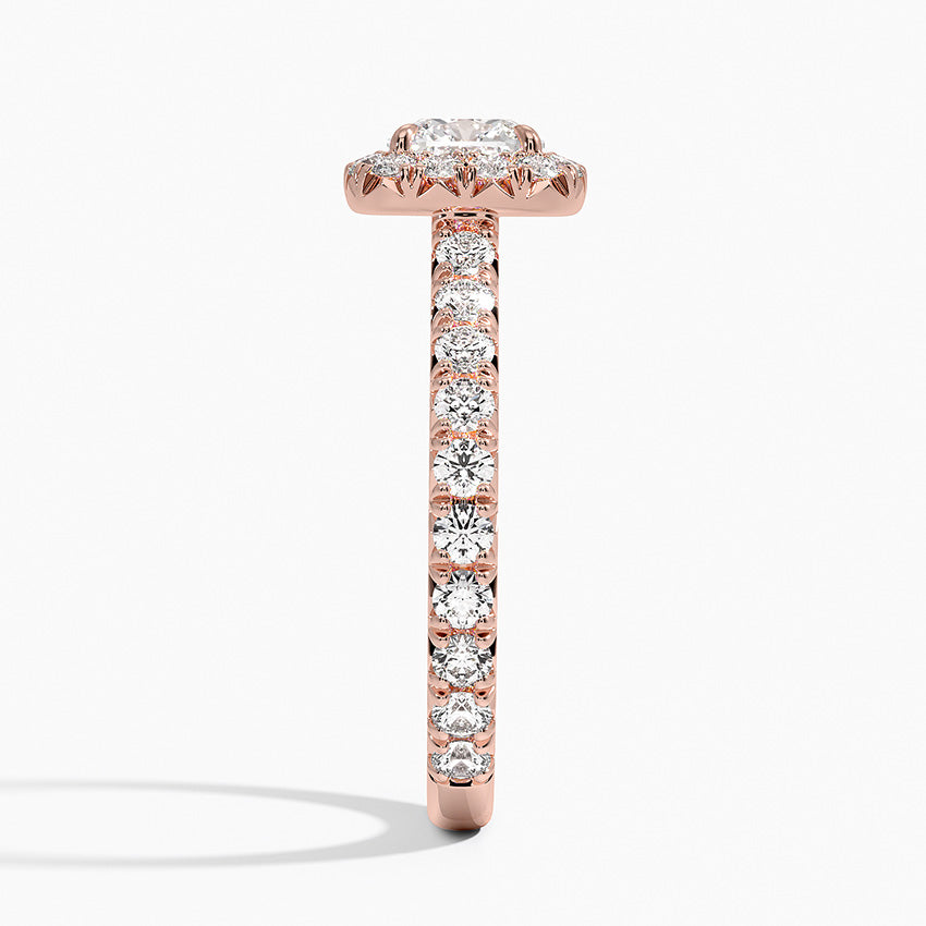 1.80 Karat Cushion Halo Tasarım Tektaş Laboratuvar Pırlanta Yüzük 18k -Ornara - Bold Diamonds