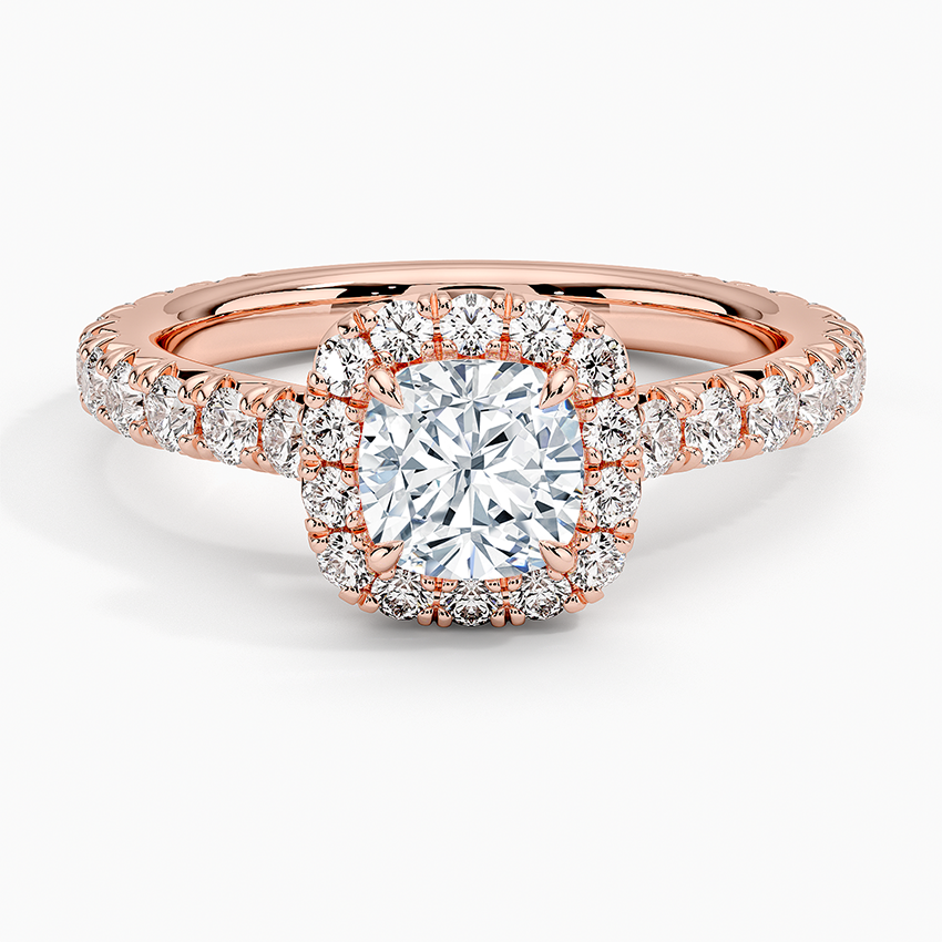1.80 Karat Cushion Halo Tasarım Tektaş Laboratuvar Pırlanta Yüzük 18k -Ornara - Bold Diamonds