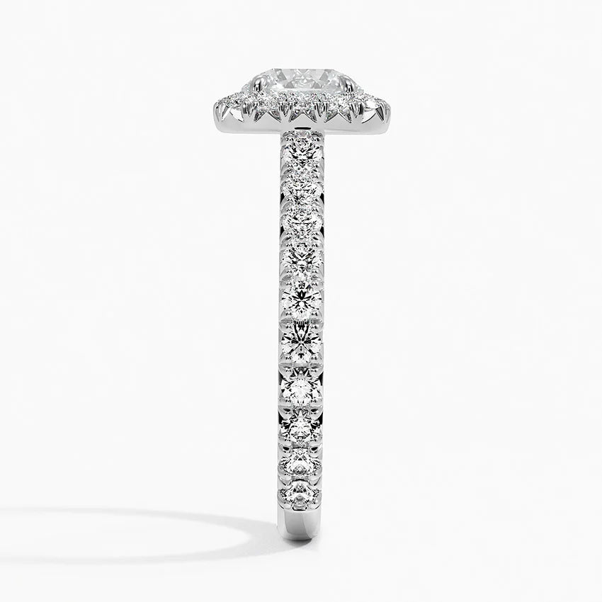 1.80 Karat Halo Tasarım Tektaş Laboratuvar Pırlanta Yüzük 18k -Ornara - Bold Diamonds
