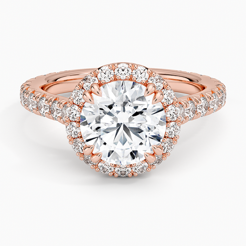 1,80 Karat Halo Tasarım Tektaş Laboratuvar Pırlanta Yüzük 18K - Stellara - Bold Diamonds