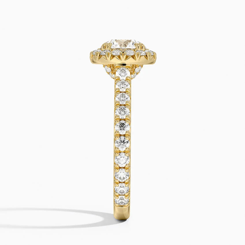 1,80 Karat Halo Tasarım Tektaş Laboratuvar Pırlanta Yüzük 18K - Stellara - Bold Diamonds