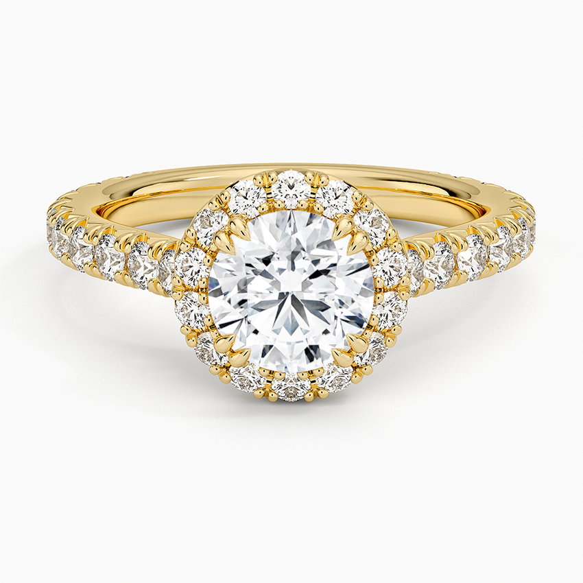 1,80 Karat Halo Tasarım Tektaş Laboratuvar Pırlanta Yüzük 18K - Stellara - Bold Diamonds