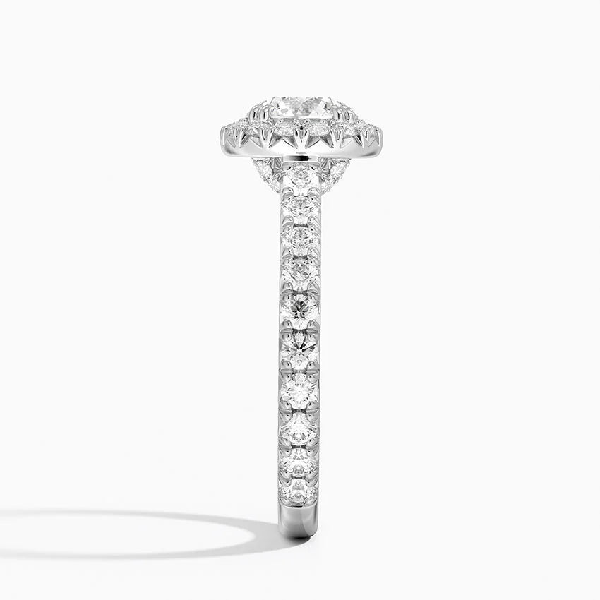 1,80 Karat Halo Tasarım Tektaş Laboratuvar Pırlanta Yüzük 18K - Stellara - Bold Diamonds
