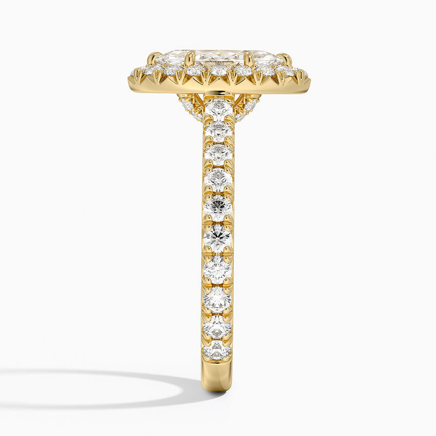 1,80 Karat Marquise Halo Tasarım Tektaş Laboratuvar Pırlanta Yüzük 18K - Stellara - Bold Diamonds