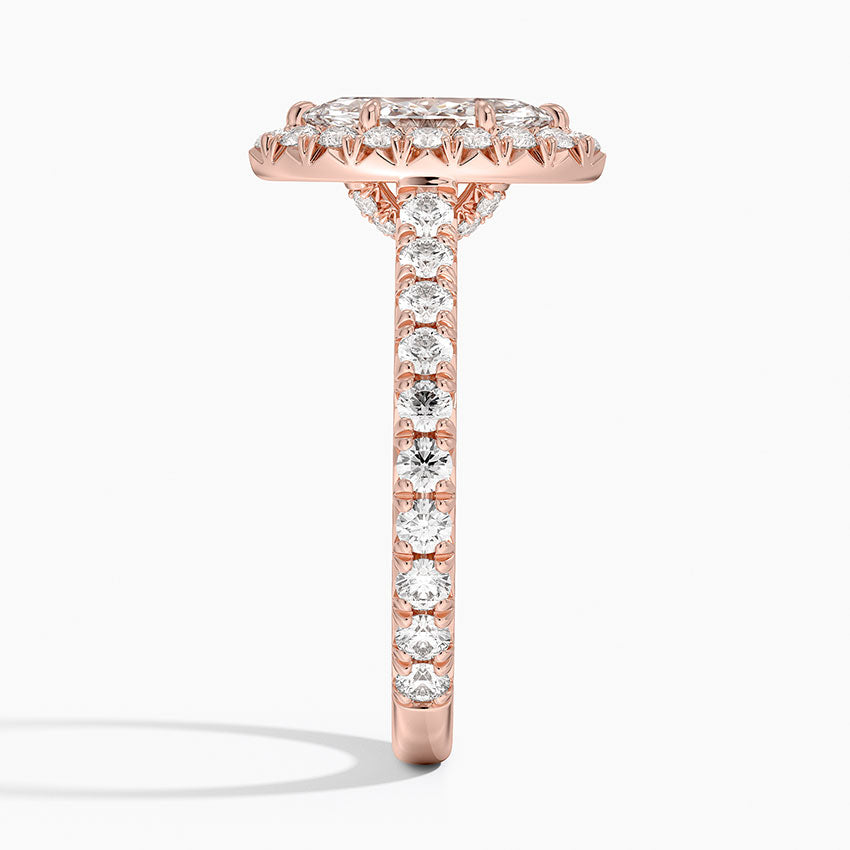 1,80 Karat Marquise Halo Tasarım Tektaş Laboratuvar Pırlanta Yüzük 18K - Stellara - Bold Diamonds