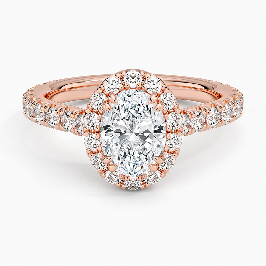 1,80 Karat Oval Halo Tasarım Tektaş Laboratuvar Pırlanta Yüzük 18K - Stellara - Bold Diamonds