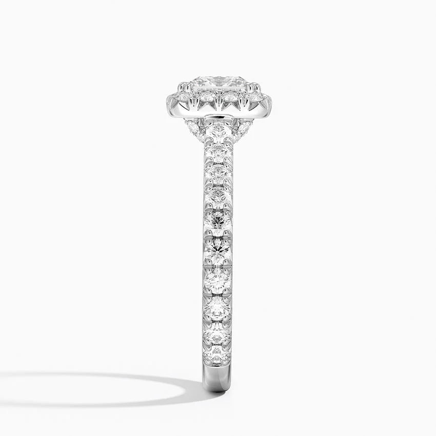 1,80 Karat Prenses Halo Tasarım Tektaş Laboratuvar Pırlanta Yüzük 18K - Stellara - Bold Diamonds
