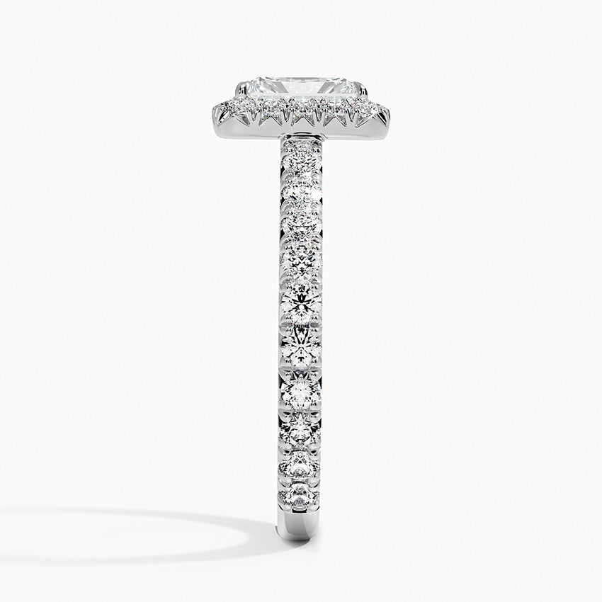 1.80 Karat Radiant Halo Tasarım Tektaş Laboratuvar Pırlanta Yüzük 18k -Ornara - Bold Diamonds