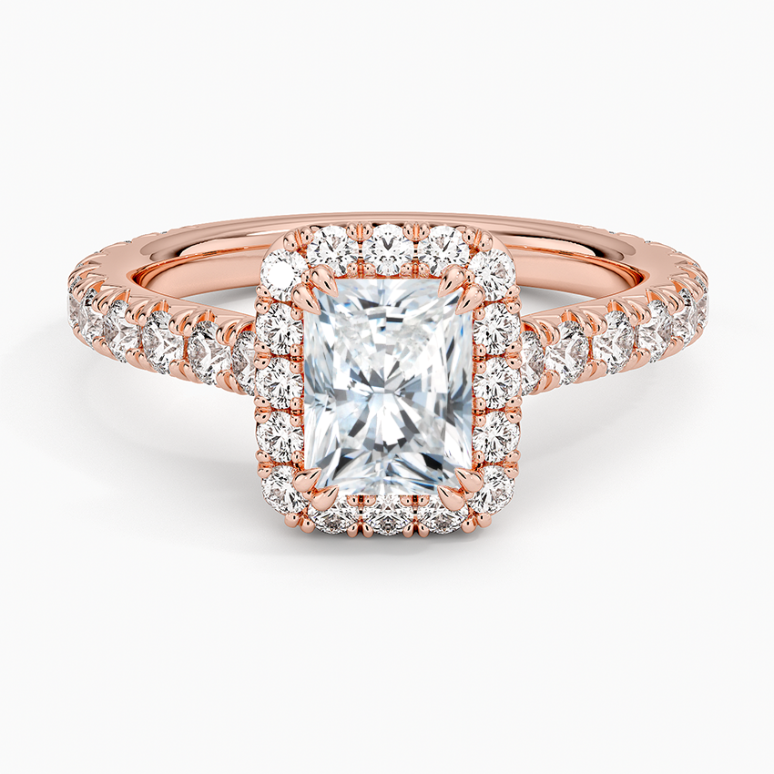 1,80 Karat Radiant Halo Tasarım Tektaş Laboratuvar Pırlanta Yüzük 18K- Stellara - Bold Diamonds