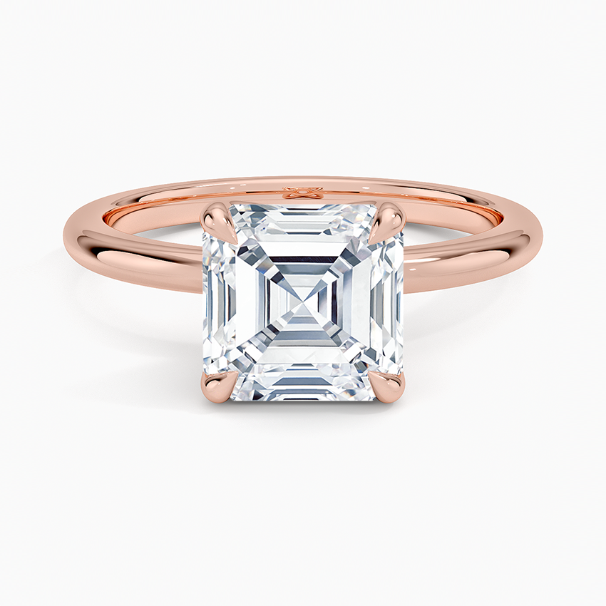 2.00 Karat F-VS Asscher Tektaş Laboratuvar Pırlanta Yüzük 18K - Bold Diamonds